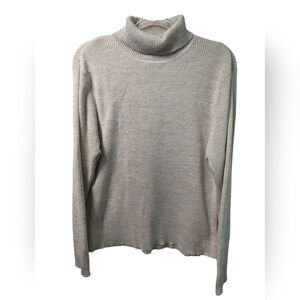 Mountain Lake Metallic Shimmer Ribbed Turtleneck Sz XL